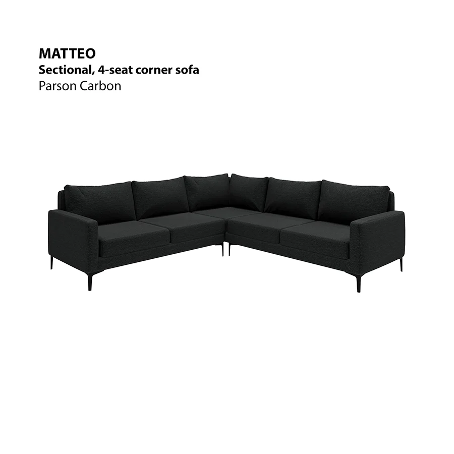 Matteo Sectional 4 Seat Corner Sofa - Image 6