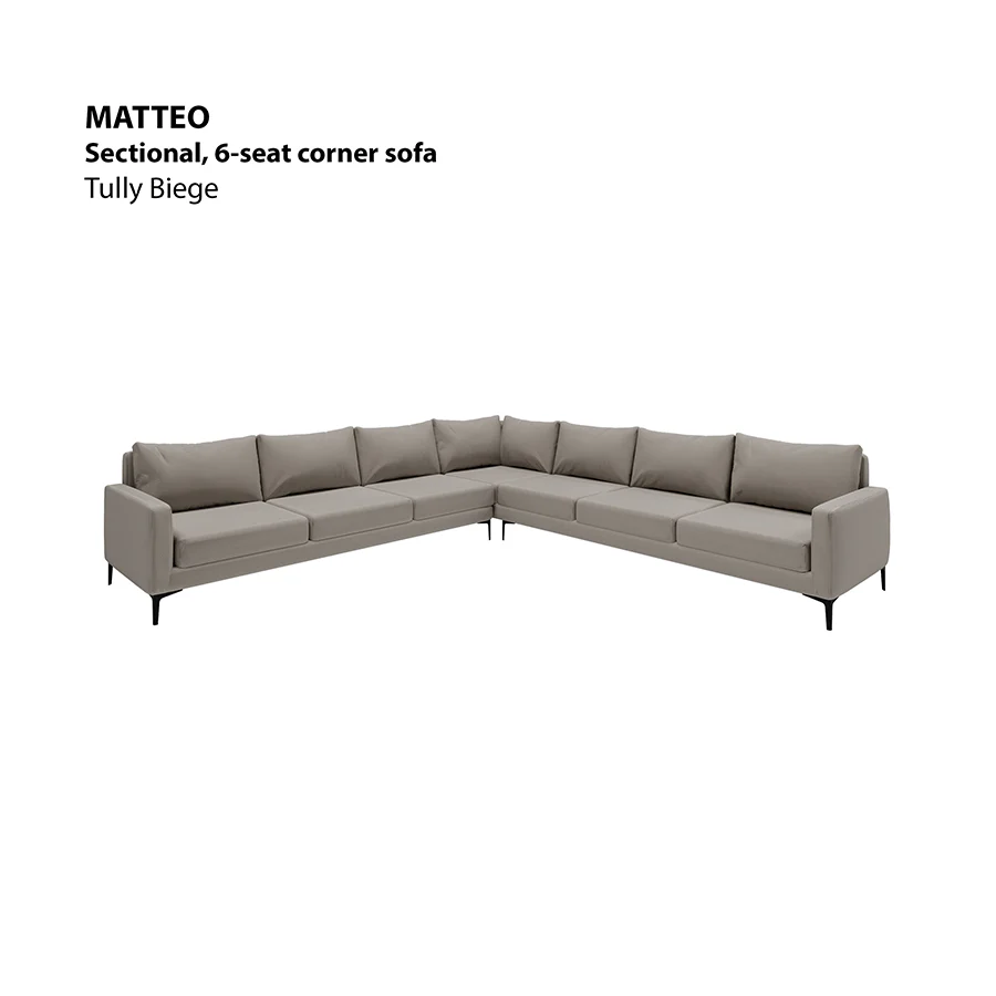 Matteo Sectional 6 Seat Corner Sofa - Image 13