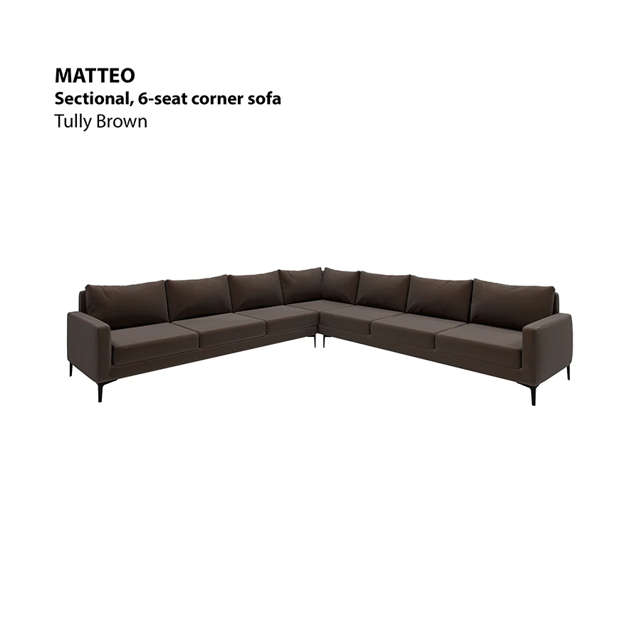 Matteo Sectional 6 Seat Corner Sofa - Image 14