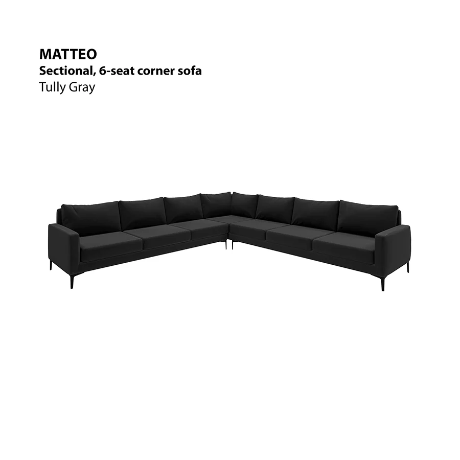 Matteo Sectional 6 Seat Corner Sofa - Image 15