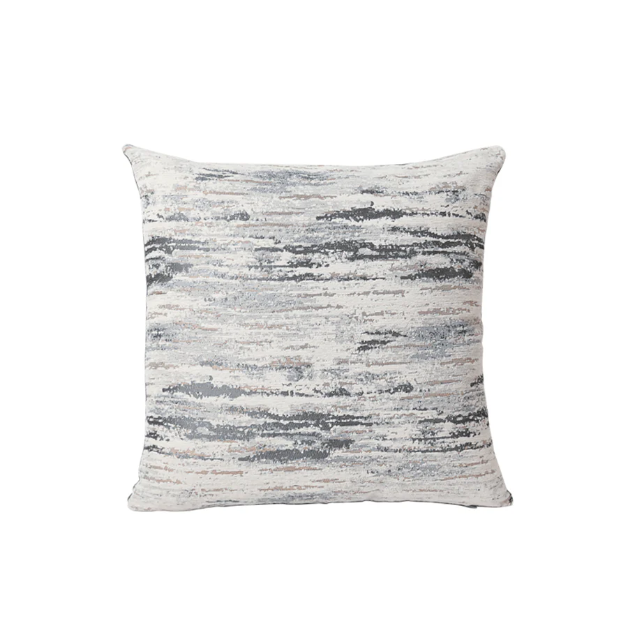 Melia Black Chenille Throw Pillowcase