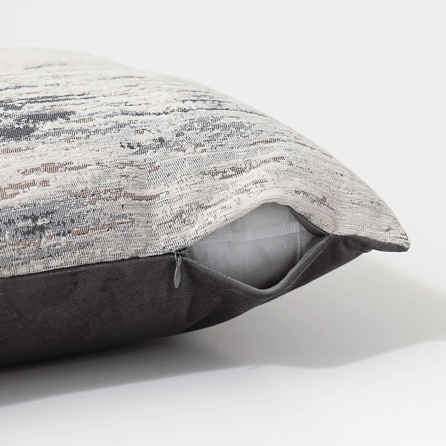Melia Black Chenille Throw Pillowcase - Image 3
