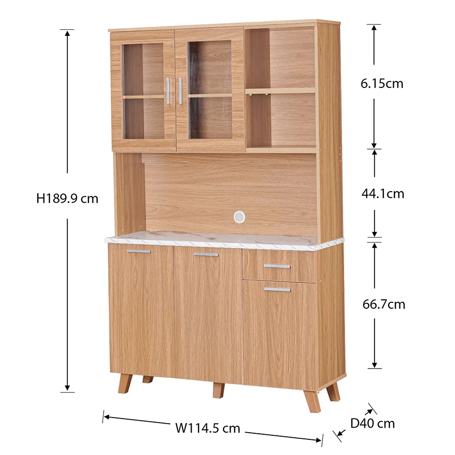 Merrick 3 Door Kitchen Cabinet - Image 18