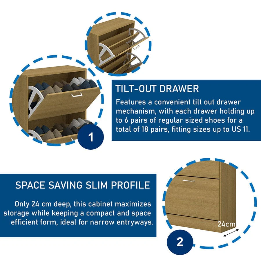 Miller 3door Shoe Cabinet - Image 11