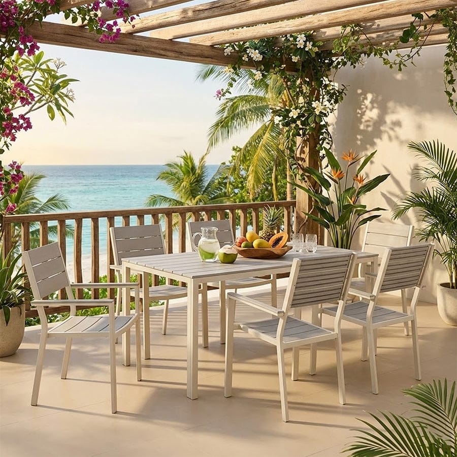 Monro 6 Seater Outdoor Dining Set - Image 3