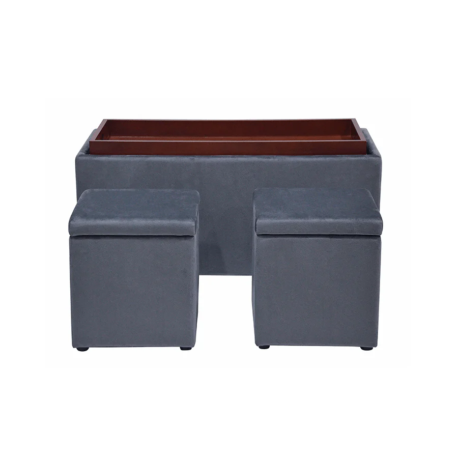 Nico Set of 3 Storage Bench with Ottoman - Image 19
