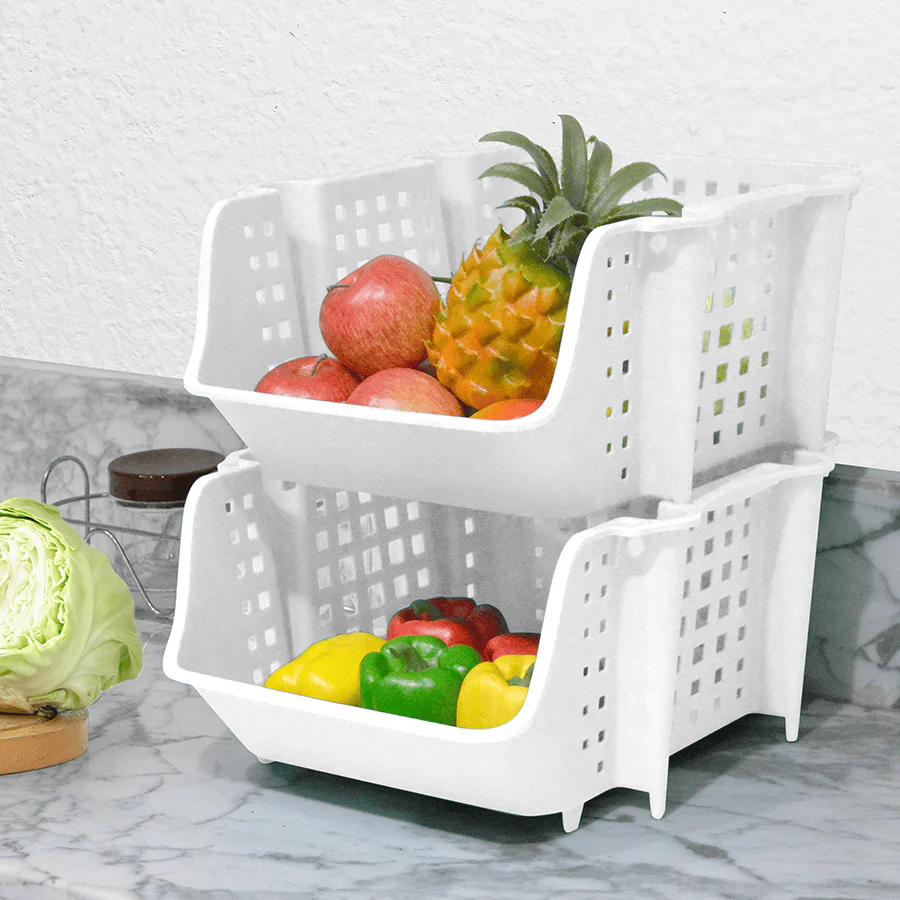 Noa Stackable Basket 2pc Set - Image 2