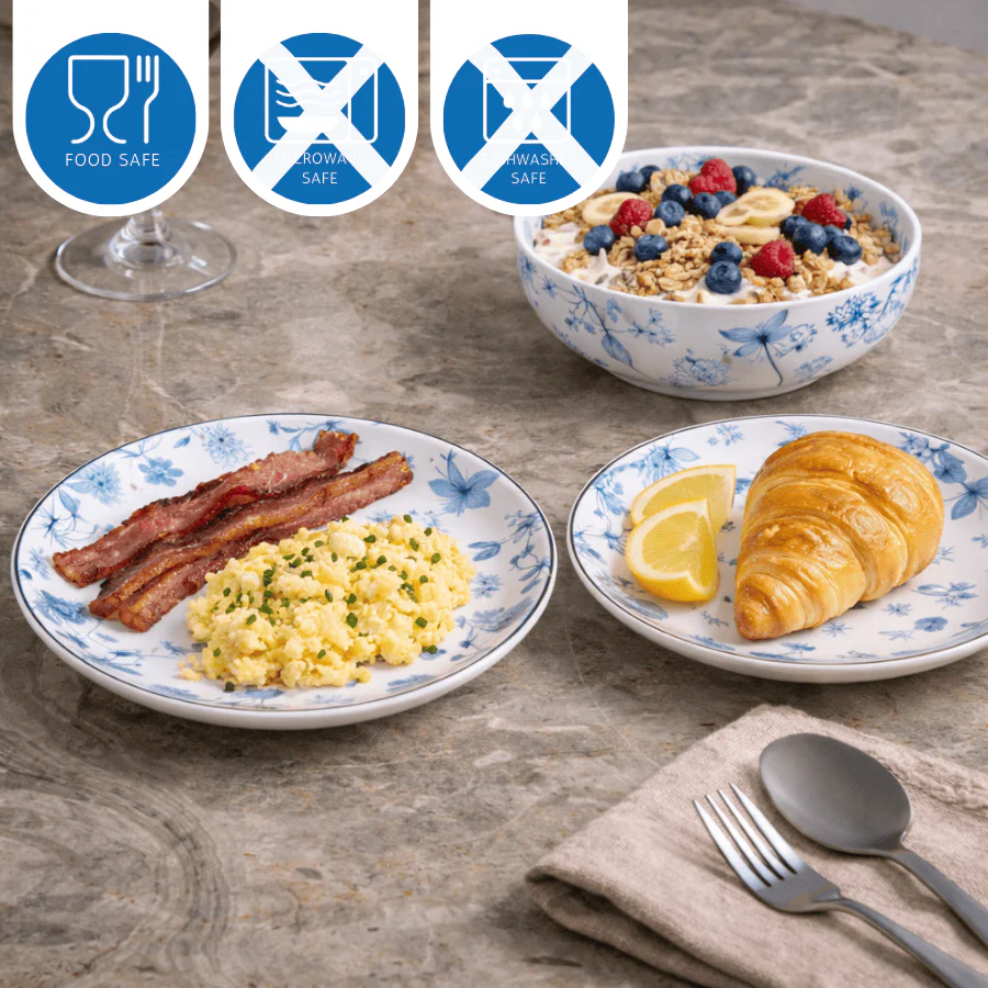 Nyra Opalware Side Plate - 4pc Set - Image 4