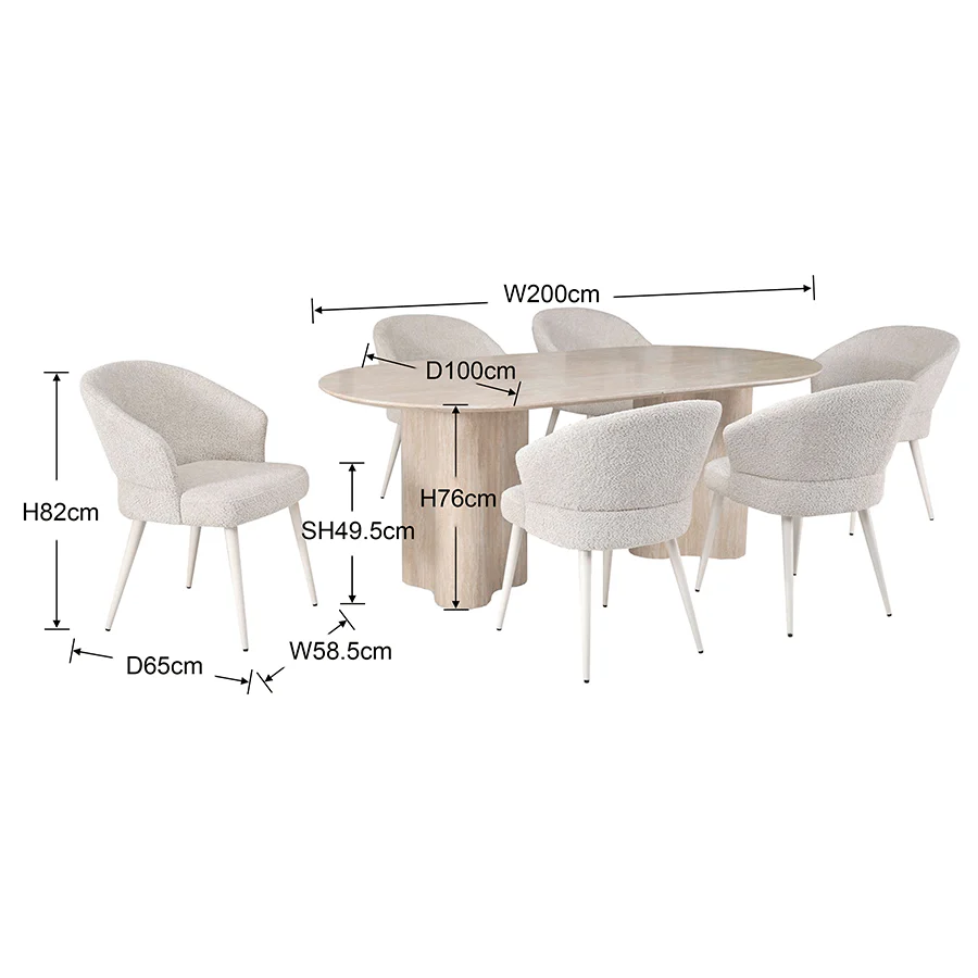 Olivia 6 Seater Dining Set - Image 22