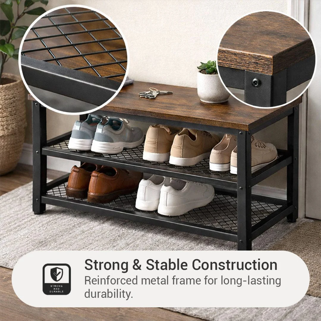 Palmer Bench Shoe Rack - Image 6