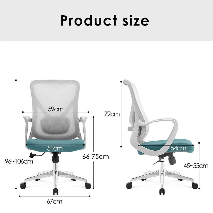 Paris Low Back Wide Seat Office Chair - Image 12