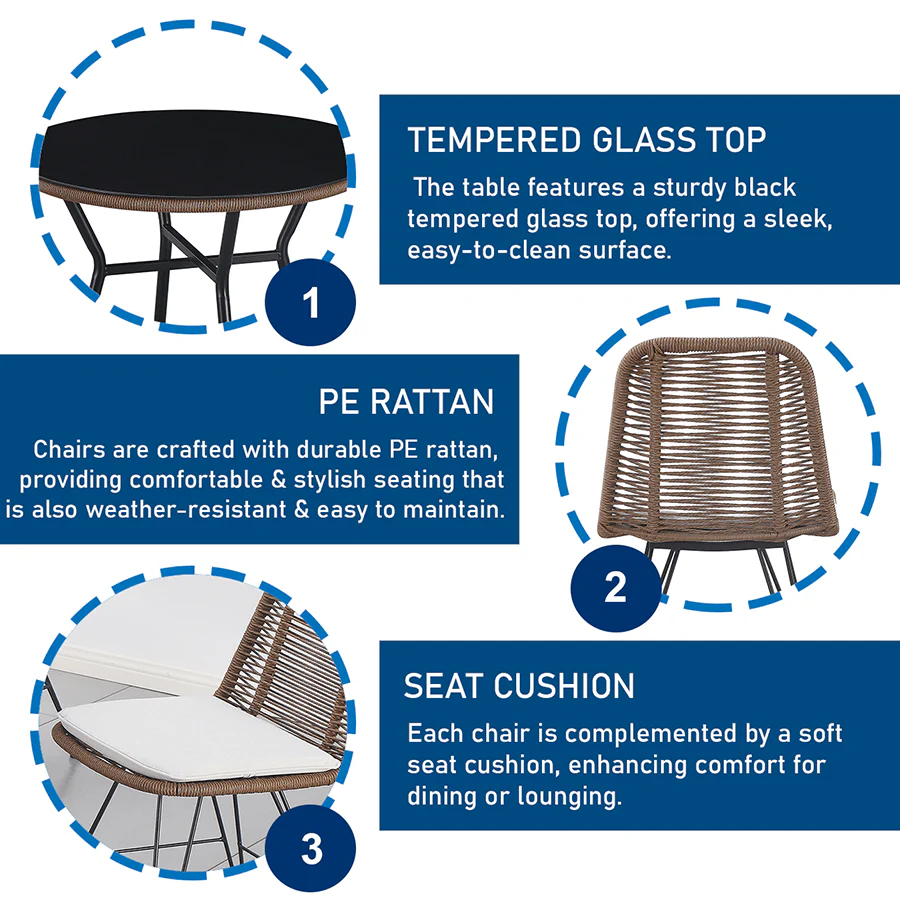 Penelope 4 Seater Dining Set - Image 15