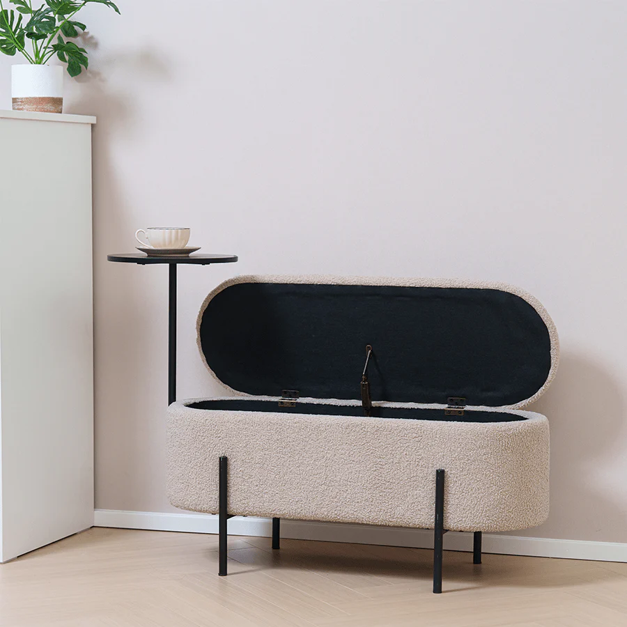 Pria Bench with Table & Storage - Image 3