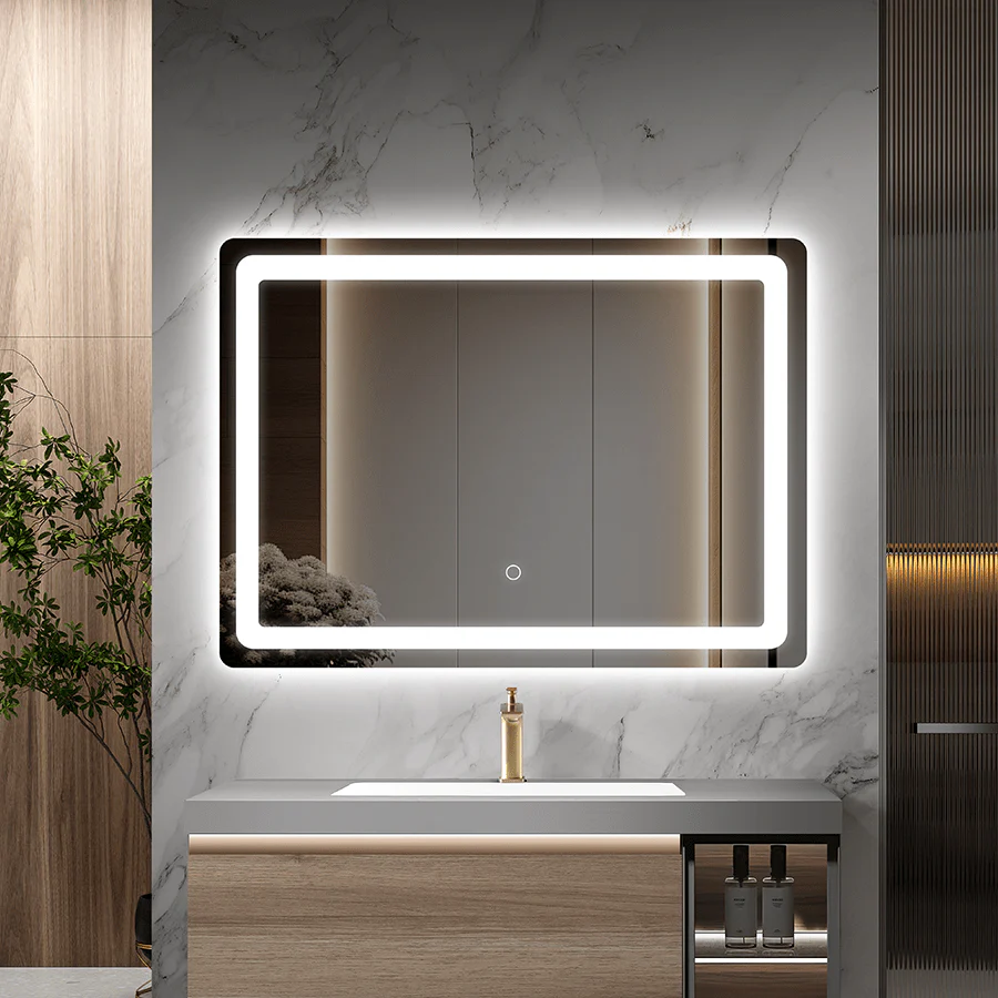 Rectangle Bathroom Mirror with LED Backlight - Image 2