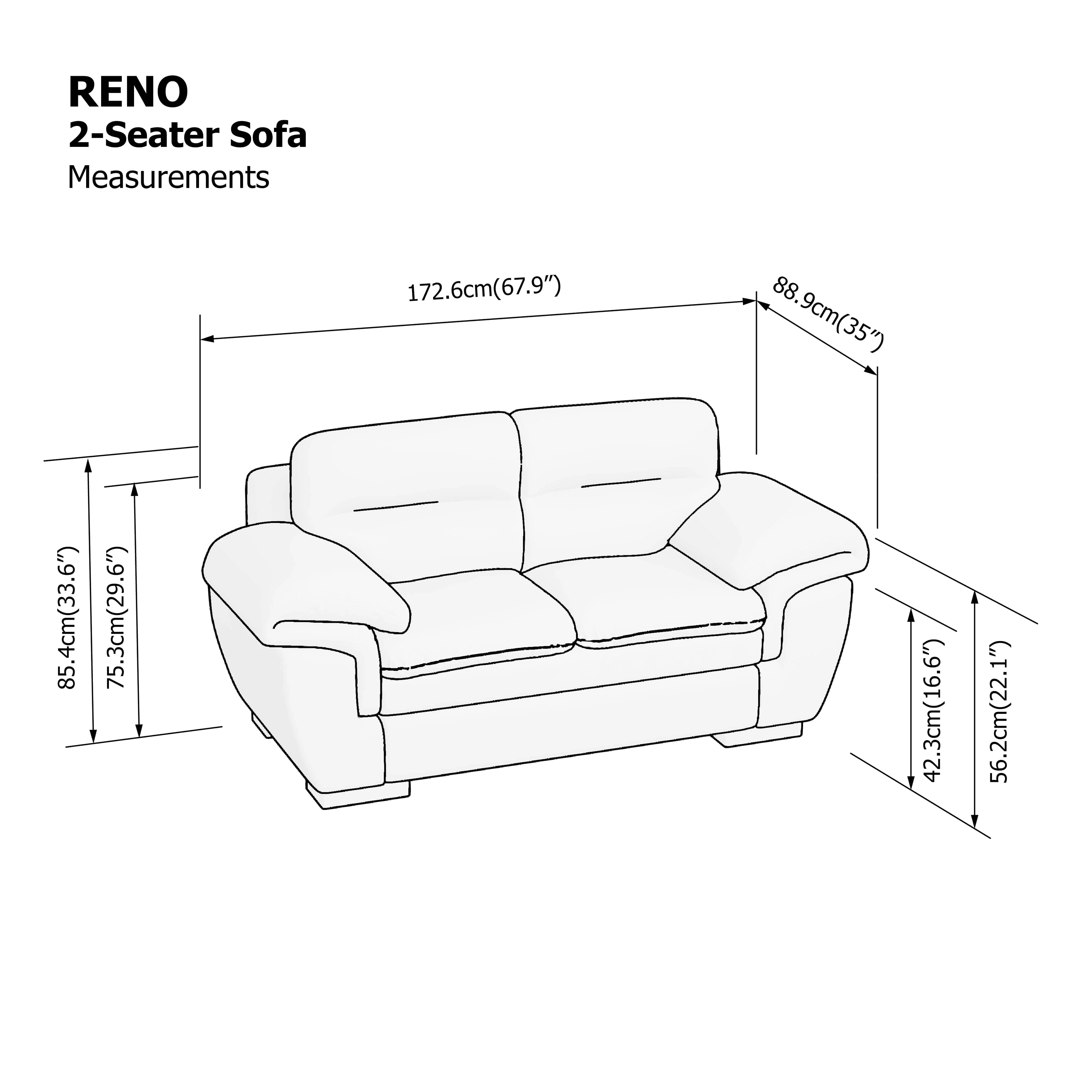 Reno 2 Seater Sofa - Image 18