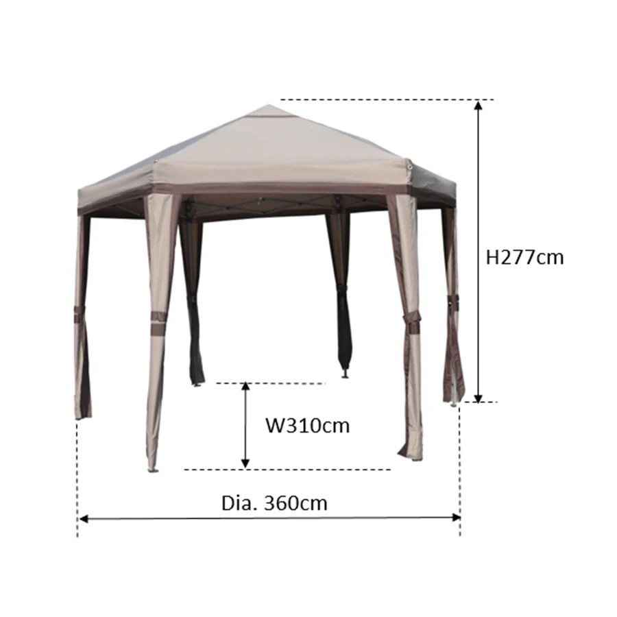Reva Hexagon Folding Gazebo - Image 9