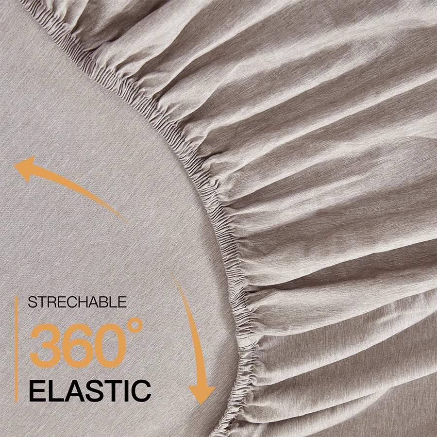 Reversible Stripe Khaki 4pc Sheet Set - Image 13