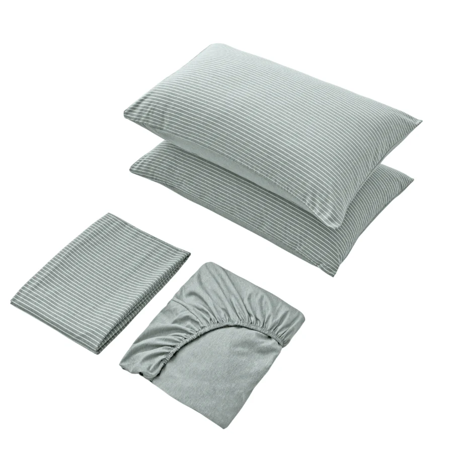 Reversible Stripe Stardew 4pc Flat Sheet Set
