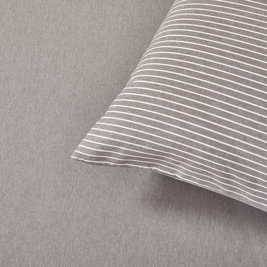 Reversible Stripe Khaki 4pc Flat Sheet Set - Image 6
