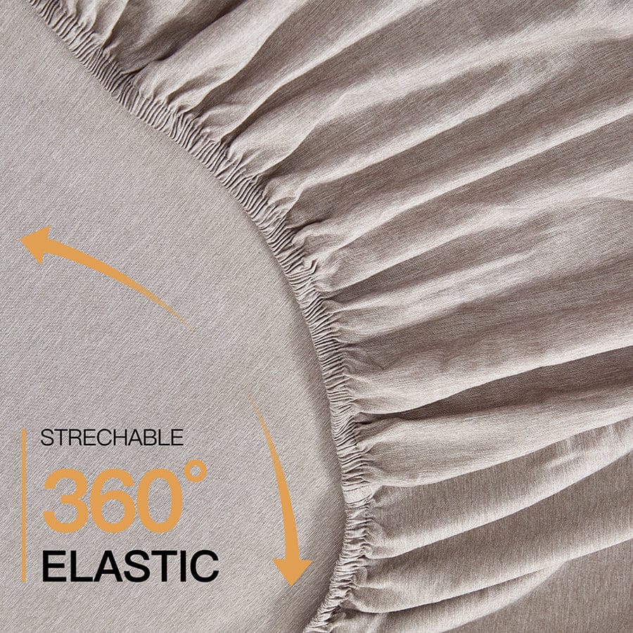 Reversible Stripe Khaki 4pc Flat Sheet Set - Image 8