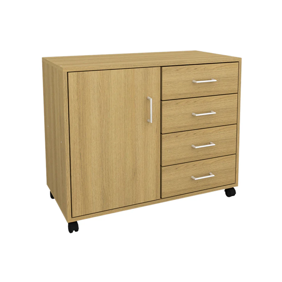 Rhys Low 4 Drawer with Door Pedestal - Image 15