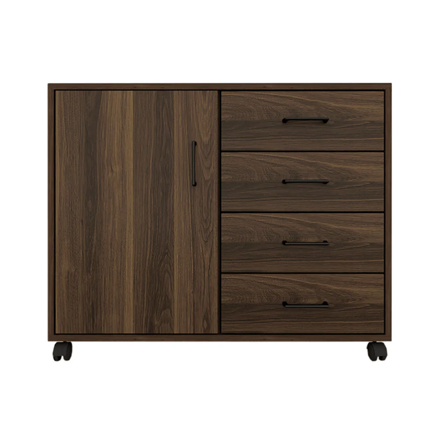 Rhys Low 4 Drawer with Door Pedestal - Image 6
