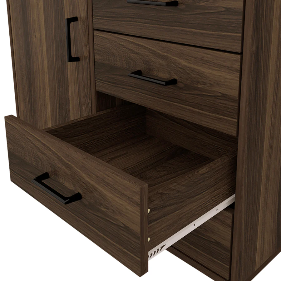 Rhys Low 4 Drawer with Door Pedestal - Image 8
