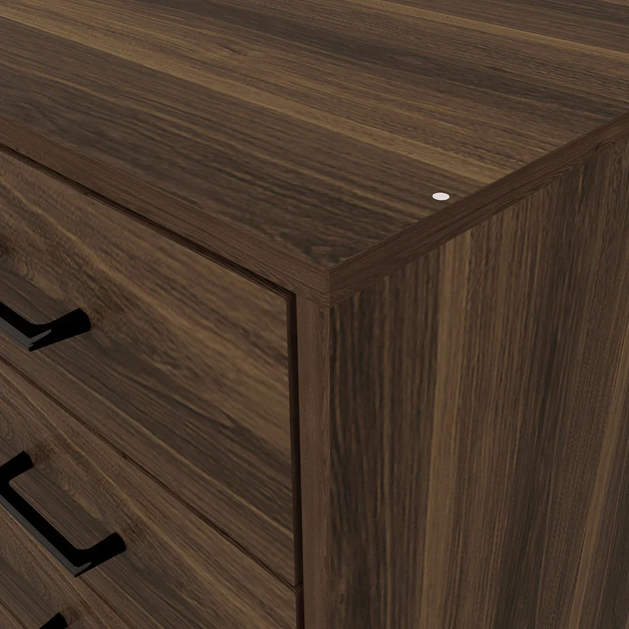 Rhys Low 4 Drawer with Door Pedestal - Image 9
