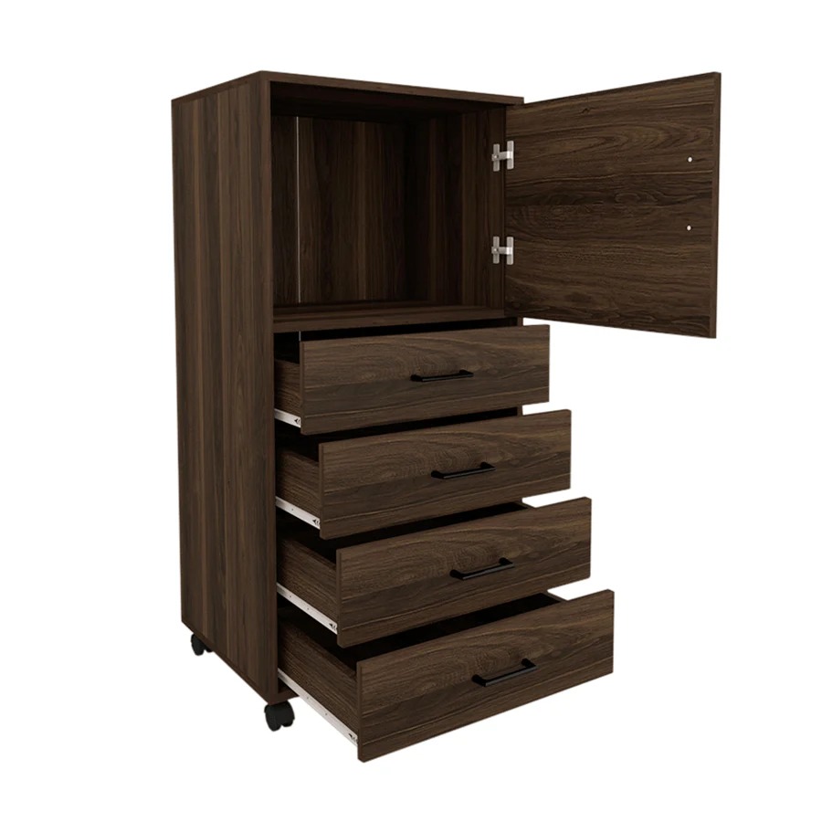 Rhys Tall 4 Drawer with Door Pedestal - Image 20