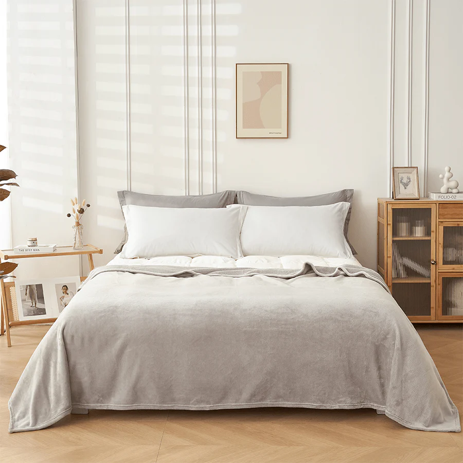 Rion Plain Bedspread - Gray - Image 3