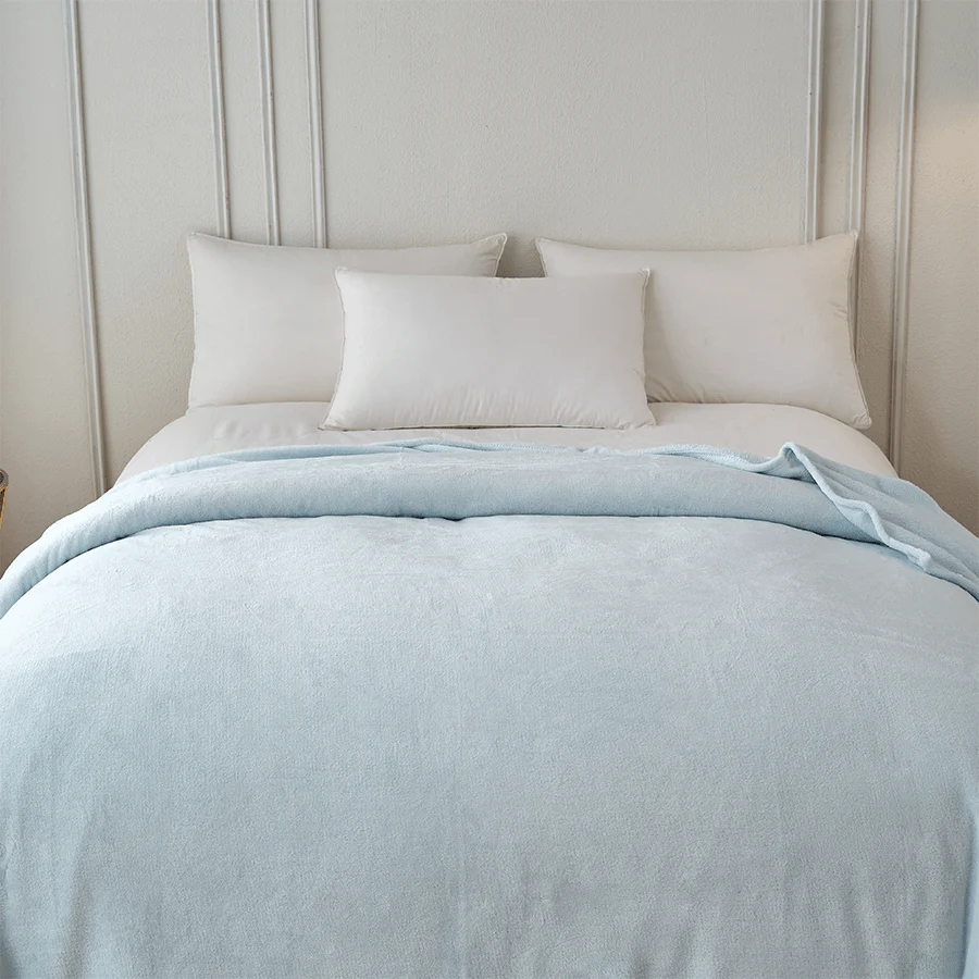 Rion Plain Bedspread - Light Blue - Image 2