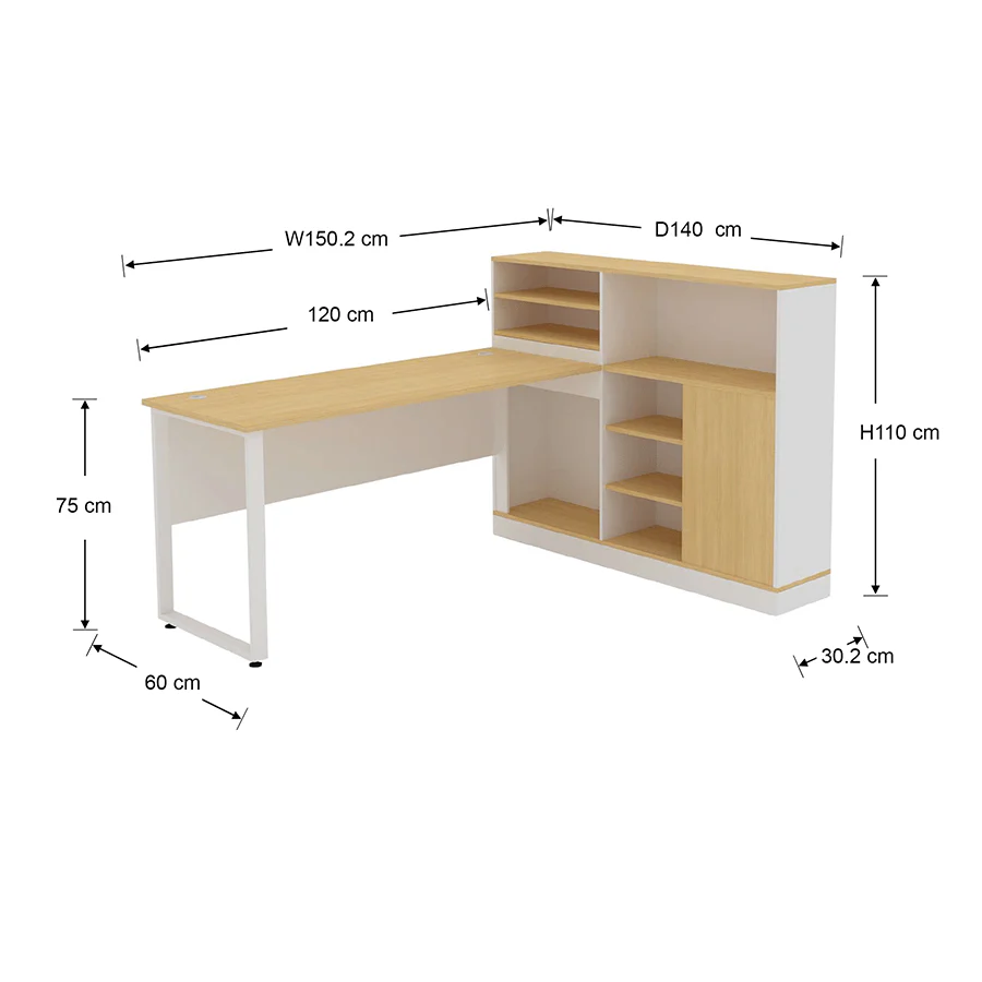Rollins 1S Desk with Storage Cabinet - Image 12