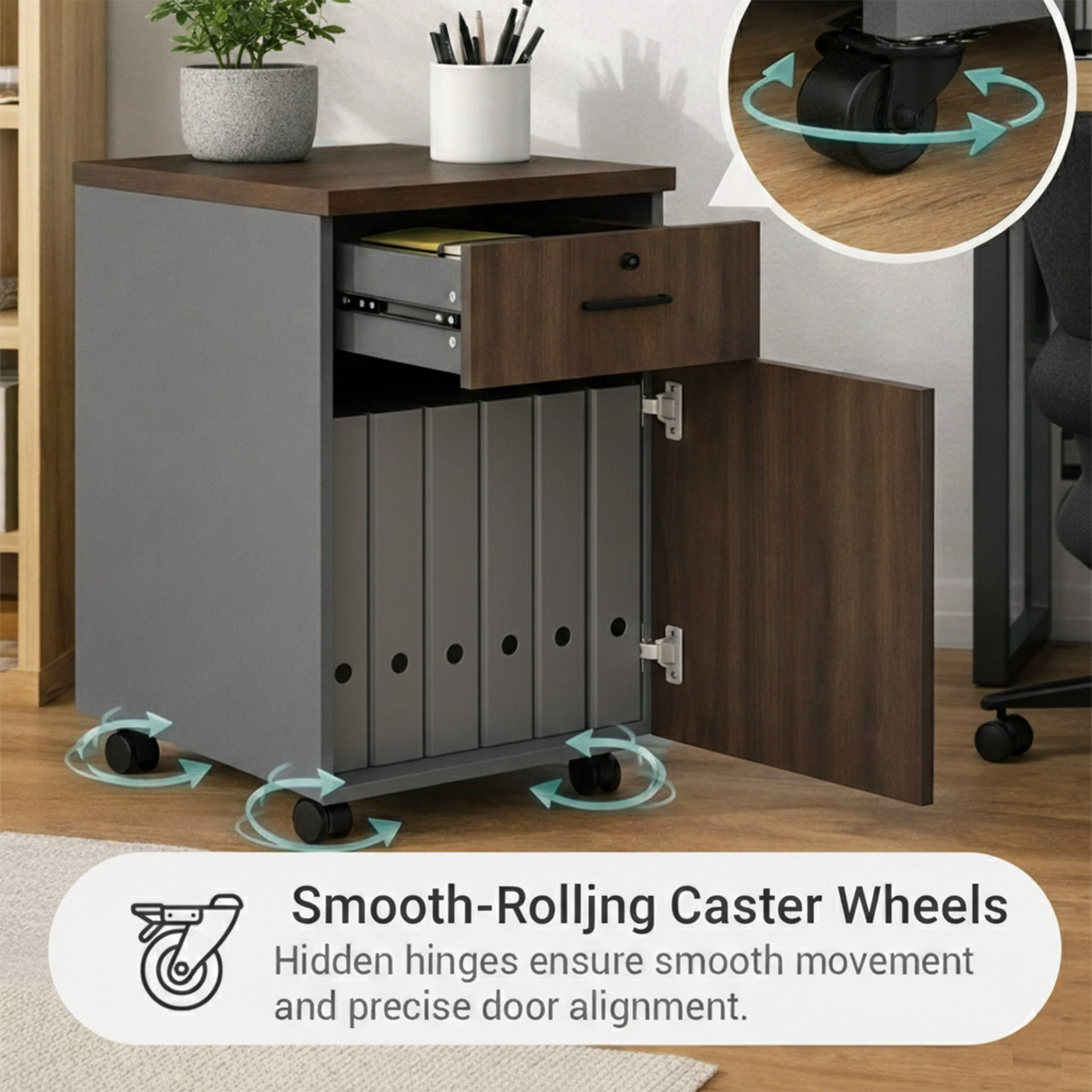Rollins Mobile with 1 Door Pedestal - Image 3