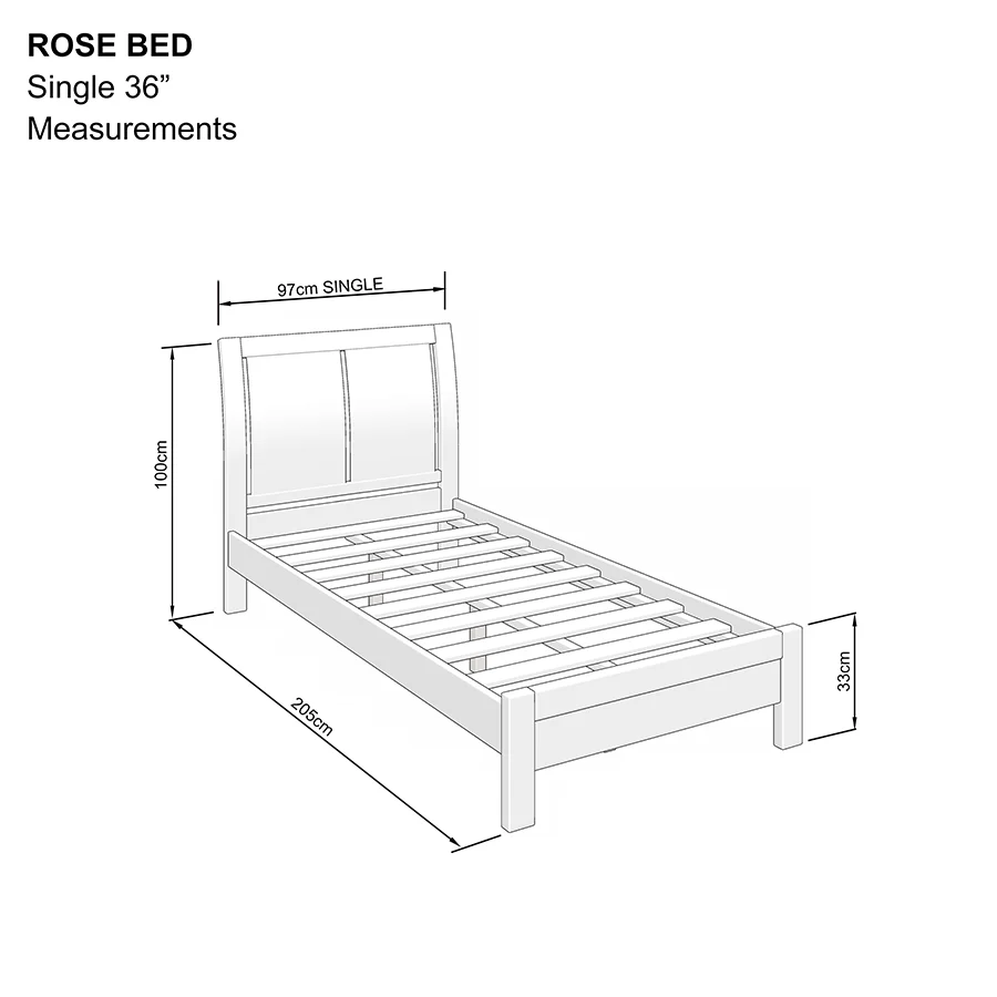 Rose 36x75" Bed - Image 15