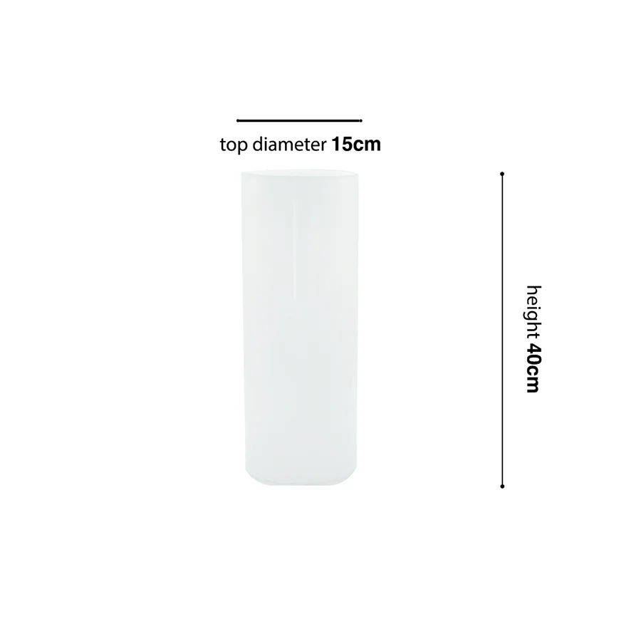 Rotex White Glass Vase 40cm - Image 4