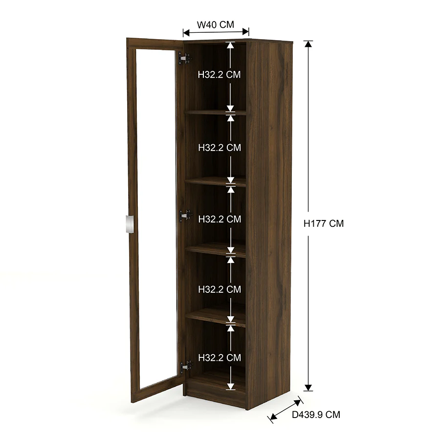 Russel 40 cm Narrow Display Cabinet - Image 12
