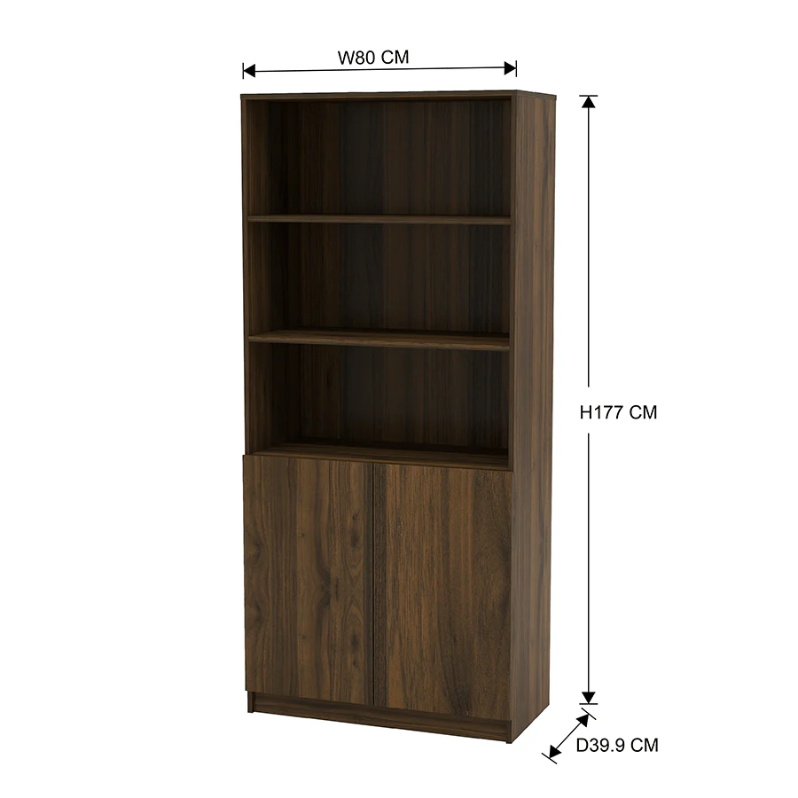 Russel 80 cm 2 Door Bookcase - Image 11