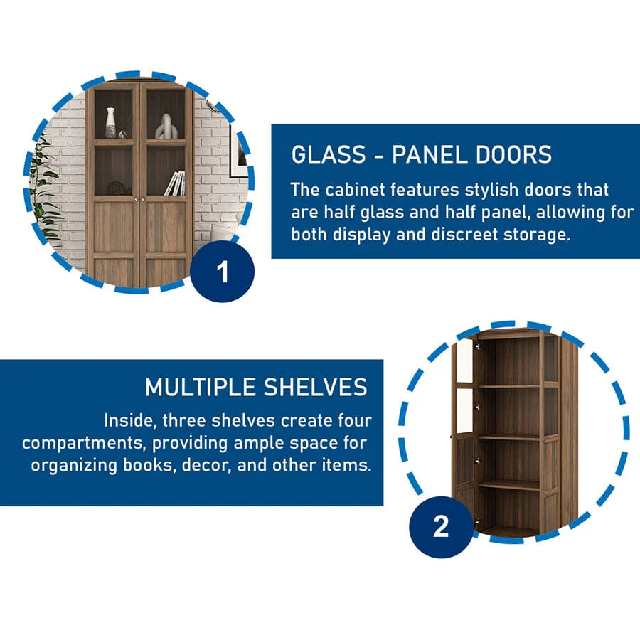 Russo 2 Door High Display Cabinet - Image 27