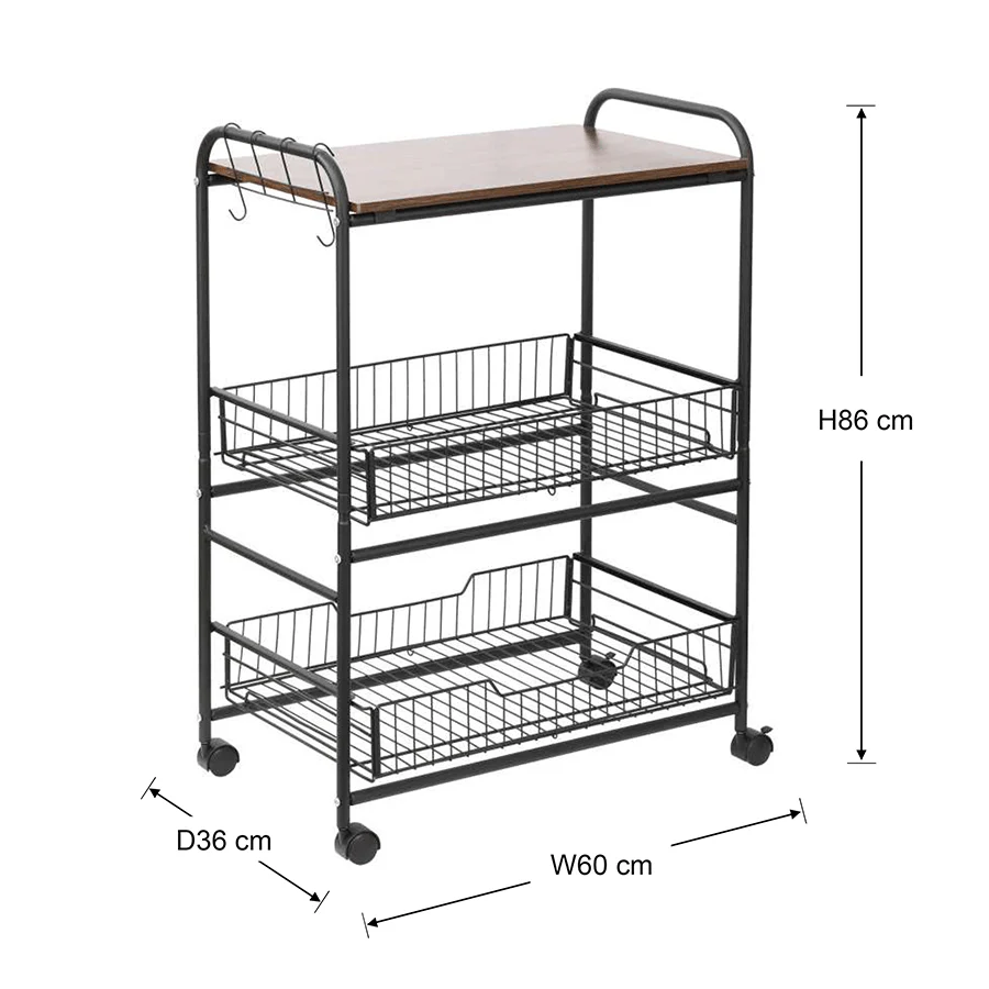 Ryden Wide Kitchen Trolley - Image 17