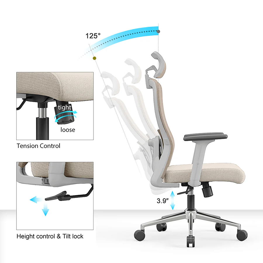 Sammy High Back Office Chair - Image 9