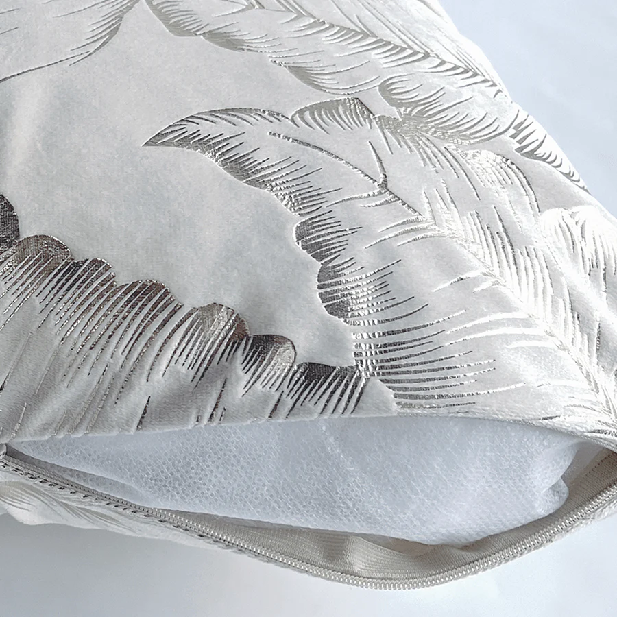 Sanyi Gold Print Velvet Throw Pillowcase - Image 3
