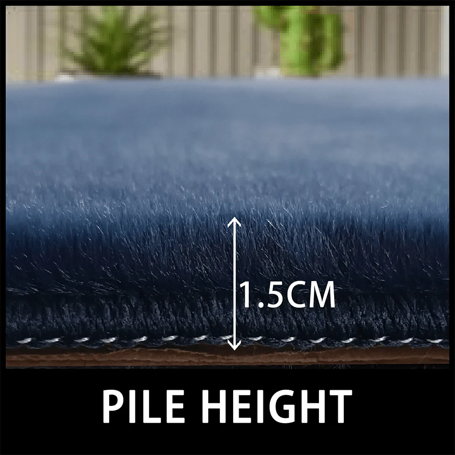 Saven Blue Quartz Shaggy Rug - Image 3