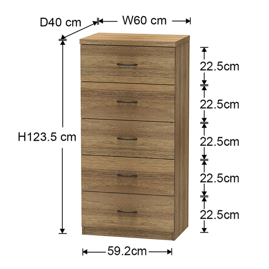 Selene Chest of 5 Drawer - Image 13