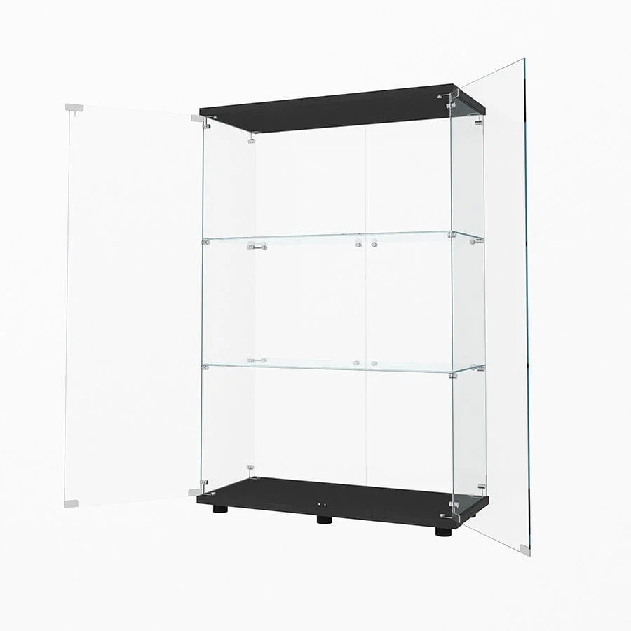 Serris 3 Tier 2 Door Glass Cabinet - Image 4