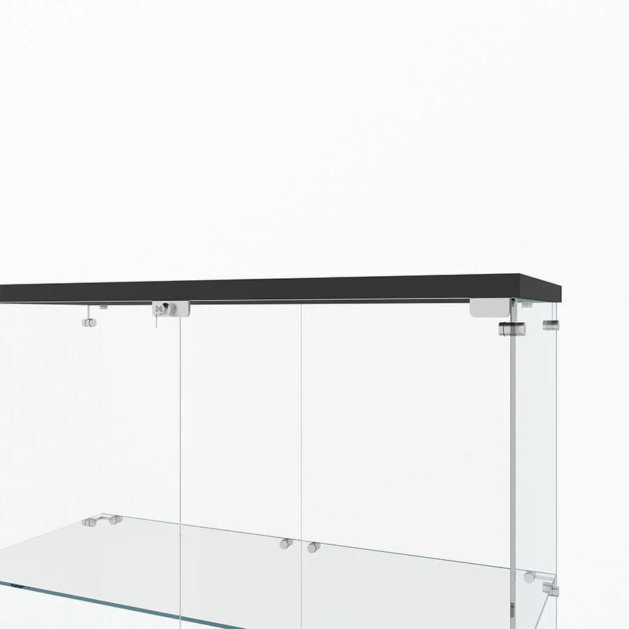 Serris 3 Tier 2 Door Glass Cabinet - Image 7
