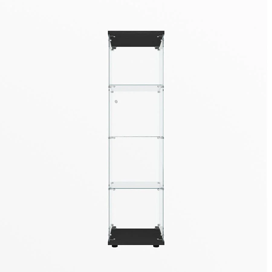 Serris 4 Tier 1 Door Glass Cabinet - Image 6