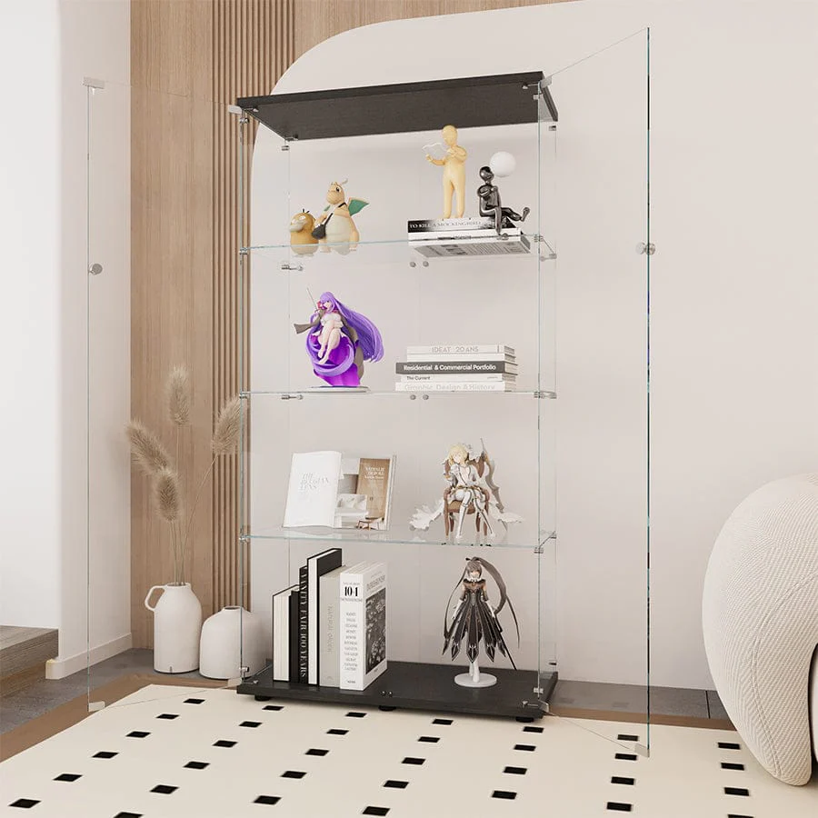 Serris 4 Tier 2 Door Glass Cabinet - Image 3
