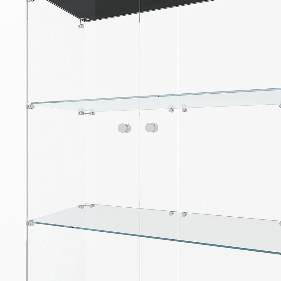 Serris 4 Tier 2 Door Glass Cabinet - Image 8