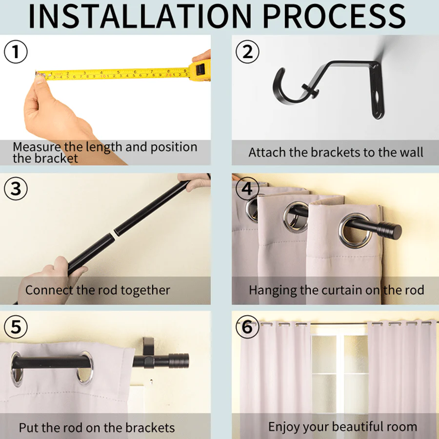 Sheela Double Curtain Rod Set - Image 19