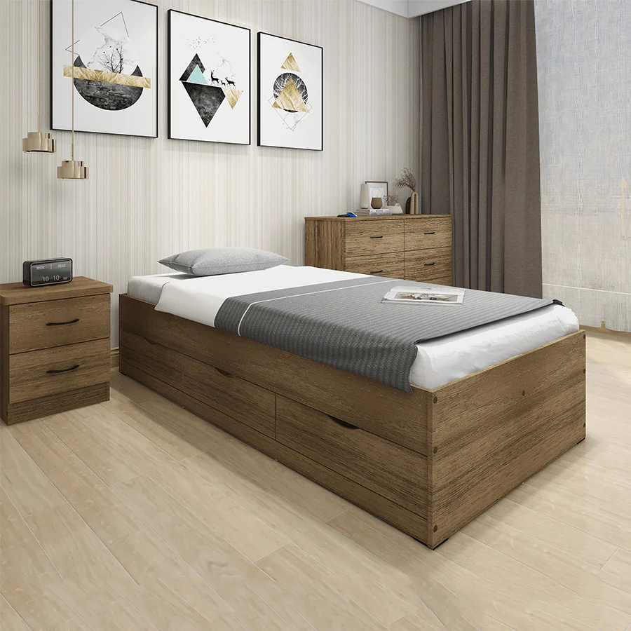 Siesta Walnut with 6 Drawers Bed - Image 28